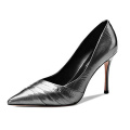 2019 High Heel Stiletto Custom Women's Pumps black genuine leather x19-c137C Ladies Women custom Dress Shoes Heels